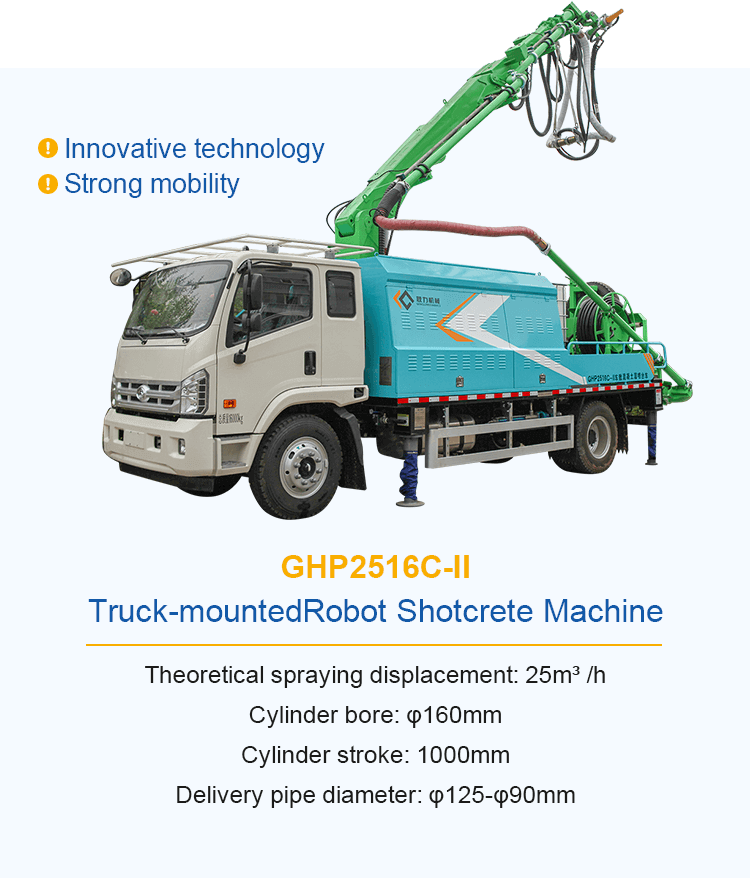 GHP2516C-II Truck-mounted Robot Shotcrete Machine